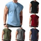 Mens Casual Solid Color Crew Neck Sleeveless T-Shirt Muscle Tank Tops