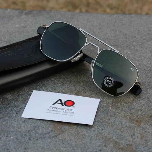 American Optical Aviator Sun Glasses With Carrying Case For Men UV Protection